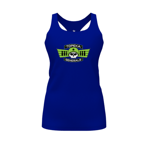 [FT0TRBRY-FYS-LOGO1] Decker Racerback Tank Top (Female Youth S, Royal, Logo 1)