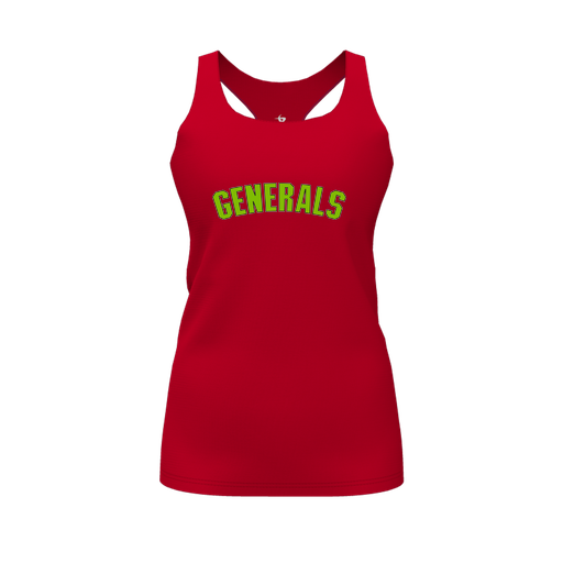 [CUS-DFW-RCBK-PER-RED-FYS-LOGO2] Racerback Tank Top (Female Youth S, Red, Logo 2)