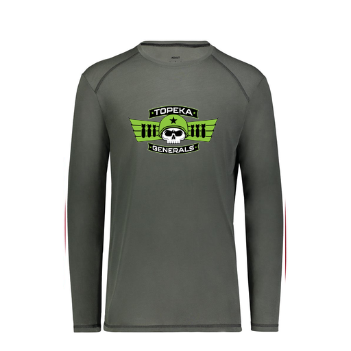 [6845.98D.S-LOGO1] Men's SoftTouch Long Sleeve (Adult S, Gray, Logo 1)