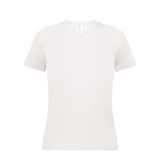 [2792.005.XS-LOGO3] Ladies Smooth Sport V-Neck T-Shirt (Female Adult XS, White, Logo 3)