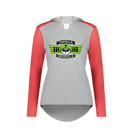 [6902.27V.XS-LOGO1] Ladies Vintage Hoodie (Female Adult XS, Red, Logo 1)