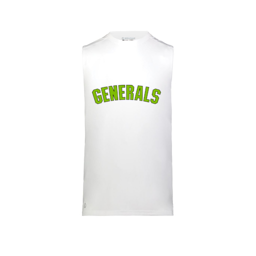 [222593.005.S-LOGO2] Men's CoolDry TankTop (Adult S, White, Logo 2)