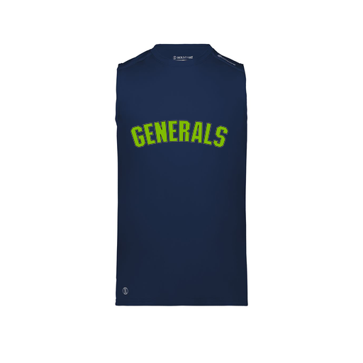 [222593.065.S-LOGO2] Men's CoolDry TankTop (Adult S, Navy, Logo 2)