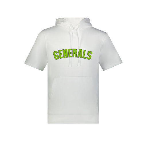 [6871.005.S-LOGO2] Men's Dri Fit Short Sleeve Hoodie (Adult S, White, Logo 2)