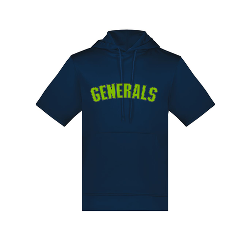 [6871.065.S-LOGO2] Men's Dri Fit Short Sleeve Hoodie (Adult S, Navy, Logo 2)