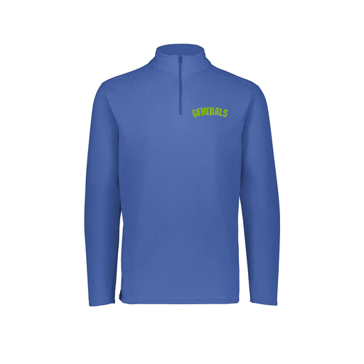 [6863.060.XS-LOGO2] Men's MicroFleece 1/4 Zip Pullover (Adult XS, Royal, Logo 2)