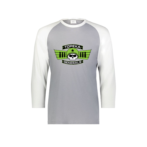 [6879.74S.S-LOGO1] Men's Vintage 3/4 Sleeve T-Shirt (Adult S, White, Logo 1)