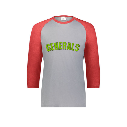 [6880.27V.S-LOGO2] Youth Vintage 3/4 T-Shirt (Youth S, Red, Logo 2)