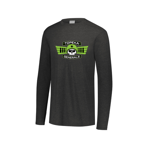 [FTLCUBBK-AXS-LOGO1] Decker Men's Tri-Blend T-Shirt - Long Sleeve (Adult XS, Black, Logo 1)