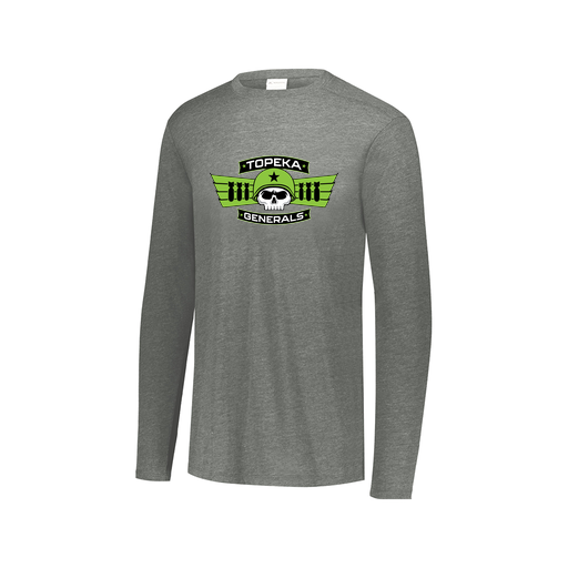 [FTLCUBGY-AXS-LOGO1] Decker Men's Tri-Blend T-Shirt - Long Sleeve (Adult XS, Gray, Logo 1)