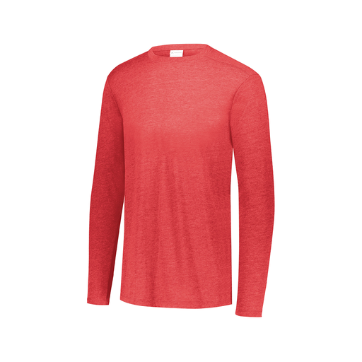 [FTLCUBRD-AXS-LOGO3] Decker Men's Tri-Blend T-Shirt - Long Sleeve (Adult XS, Red, Logo 3)