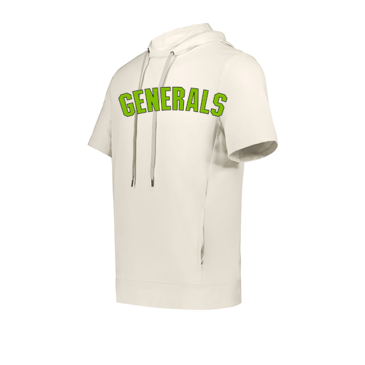 [222505.907.S-LOGO2] Men's Venturs Soft Knit Short Sleeve Hoodie (Adult S, White, Logo 2)