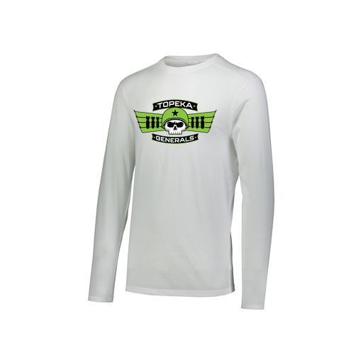 [3076.005.S-LOGO1] Youth LS Ultra-blend T-Shirt (Youth S, White, Logo 1)