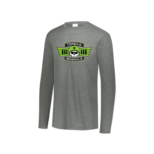 [FTLCUBGY-YS-LOGO1] Decker Youth Tri-Blend T-Shirt - Long Sleeve (Youth S, Gray, Logo 1)