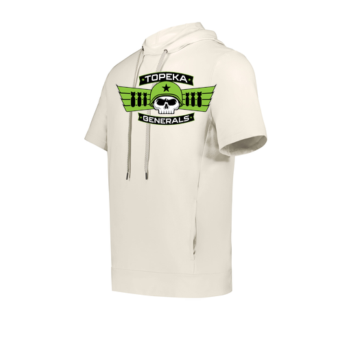 [222605-WHT-YS-LOGO1] YOUTH VENTURA SOFT KNIT SHORT SLEEVE HOODIE (Youth S, White, Logo 1)