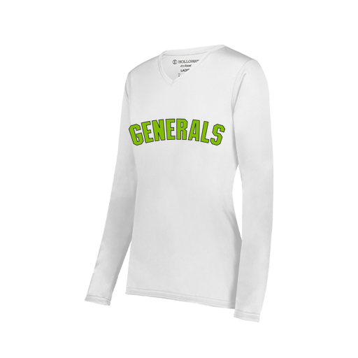 [222824.005.S-LOGO2] Ladies LS Smooth Sport Shirt (Female Adult S, White, Logo 2)