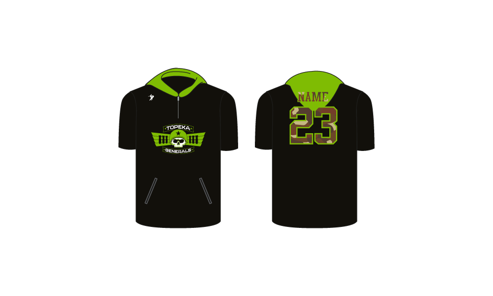 Topeka Generals - 1/4 Zip Batting Jacket