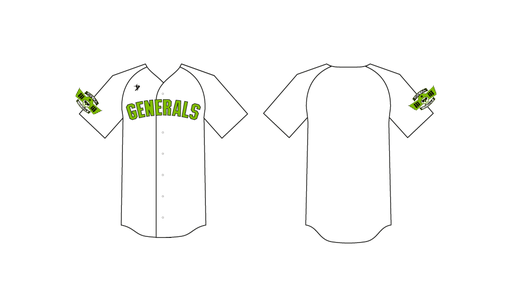 Topeka Generals - White Jersey (NO NAME/NUMBER)